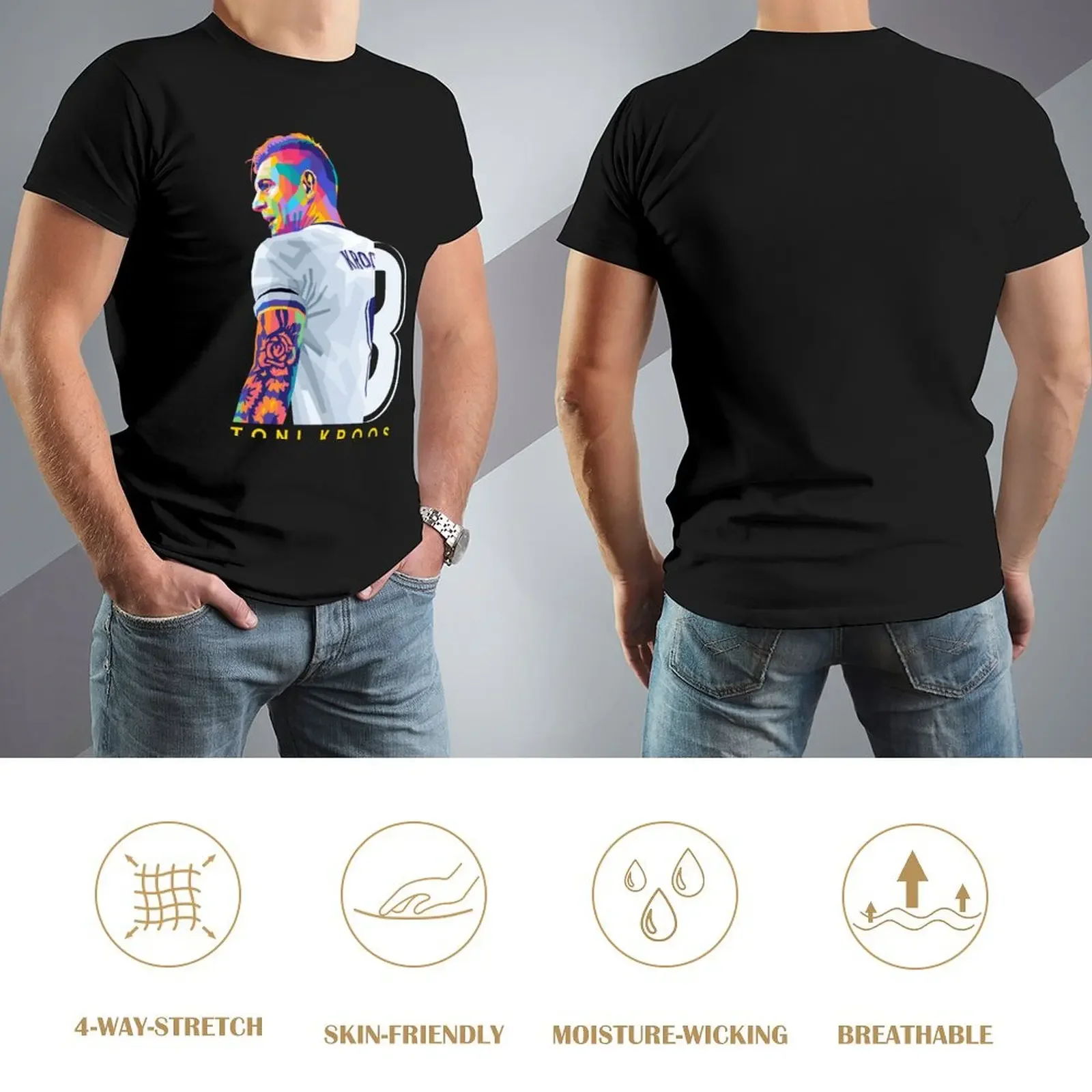 Toni Kroos WPap футболка в стиле поп-арт одежда больших размеров летние топы с короткими