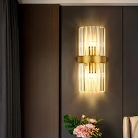 modern luxury crystal wall lamp living room tv background wall bedroom bedside corridor home decor led interior decorative light