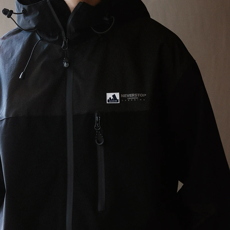 Новая весенняя уличная куртка Nted в стиле пэчворк контрастных цветов с капюшоном