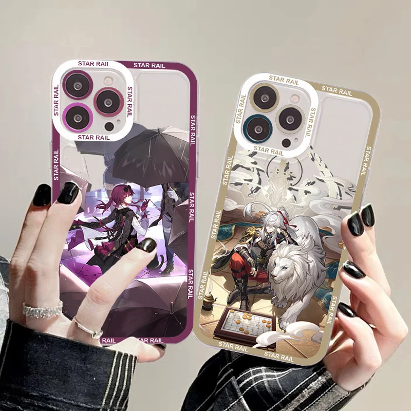 

Honkai Star Rail Jing Yuan Dan Heng Anime Phone Case For IPhone 14 13 12 11 Pro Max Mini X Xs XR 6 7 8 Plus SE Transparent Case