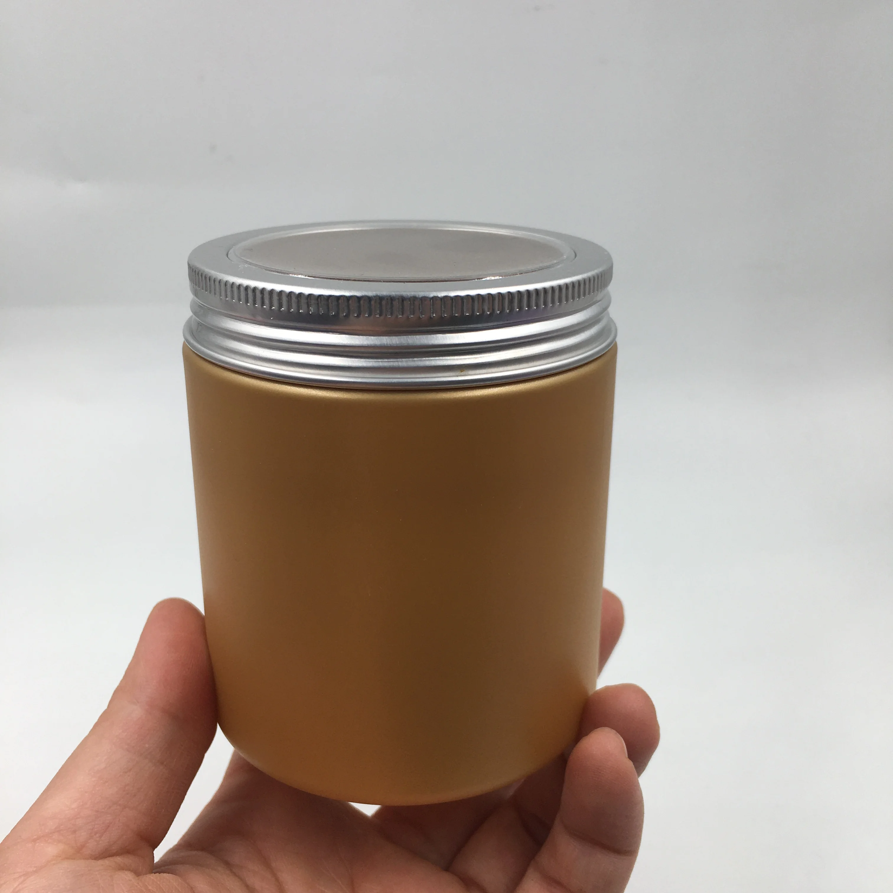 250ml transparent purple gold plastic jar transparent window lid 250g PET packaging bottle cream container jewelry small box images - 6
