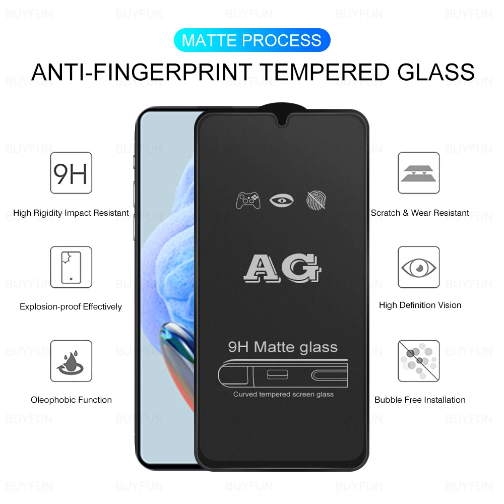 Матовое защитное стекло 9D для Redmi Note12 4G Note 12 Pro Plus 2 шт.