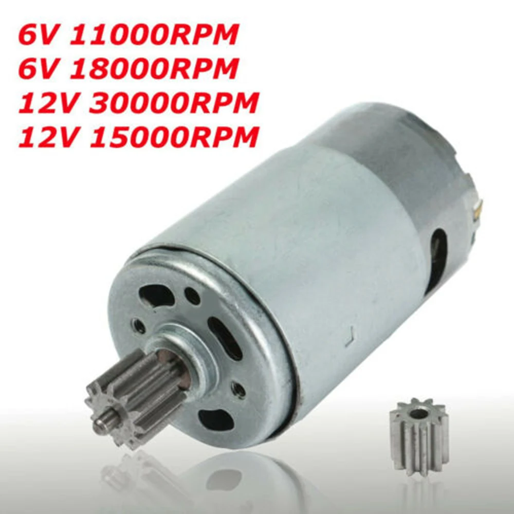 

6V/12V 18000-30000RPM Electric Motor Gear For Kids Ride On Bike Car Toy 85x36mm 35-45W For Automobile Remote Control Cars