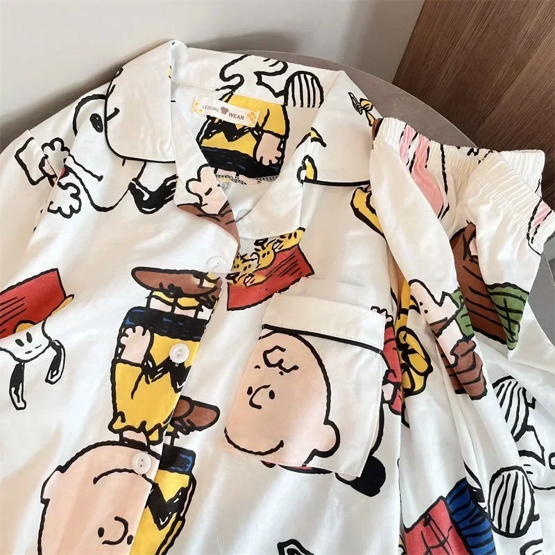 Snoopy Чарли Коричневый Аниме периферийный мультфильм милые длинные брюки с