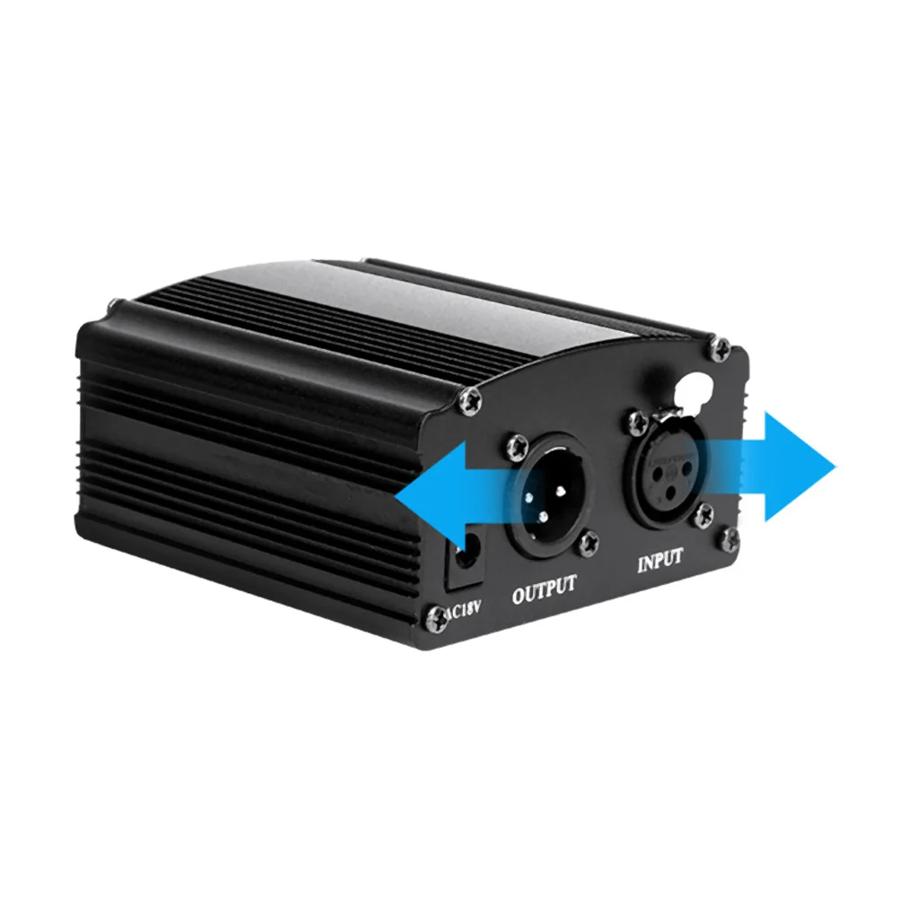 1PC Power Supply Diaphragm Power Supply Adapter Sound 48V Power Supply Adapter for Condenser Microphone Music Recording