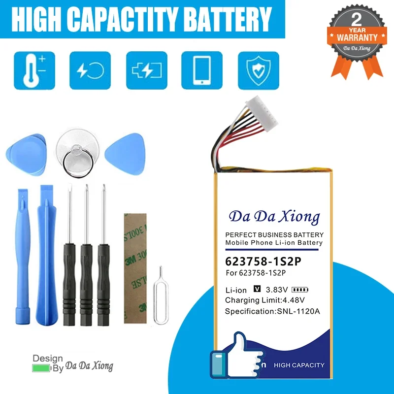 Новый 3 85 В 4500 мАч 623758 -1S2P Сменный аккумулятор для пульта дистанционного