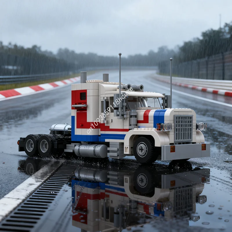 Фото 752 шт. MOC City Champions MT Highway Rig UCS Полумодель Строительные Блоки Игрушка Сборка Рождественский Подарок DIY Креативный Кирпич Дети №1