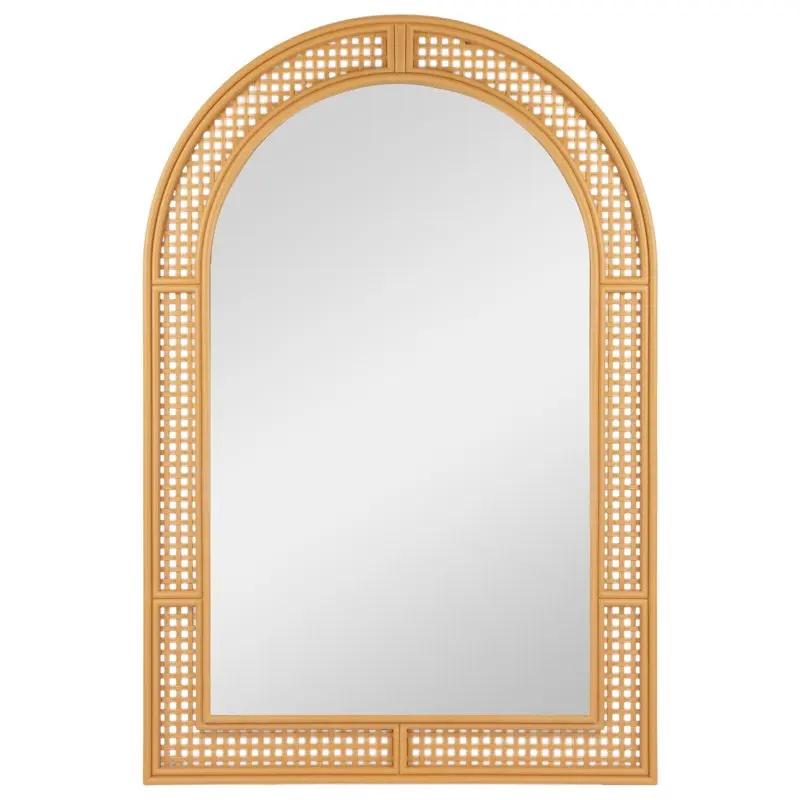 

Arched Rattan Weaved Decorative Wall Mirror