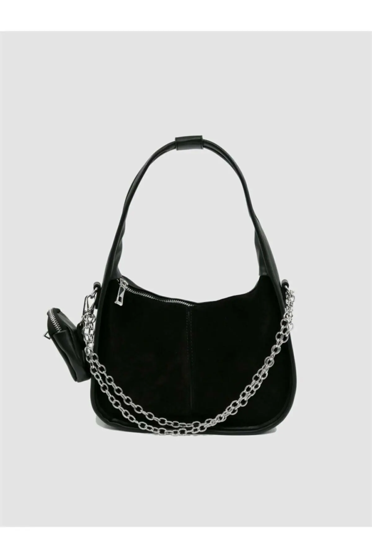 

2021 Fashion Chain Detailed Bougette Style Bag Women Casual Comfort PU Leather Bag New Trend