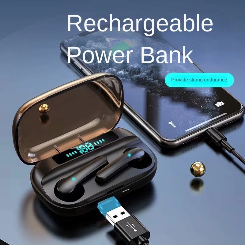 

Новинка 5,0 стерео TWS Беспроводная Bluetooth-гарнитура цифровой дисплей Сенсорная Водонепроницаемая беспроводная гарнитура с шумоподавлением б...