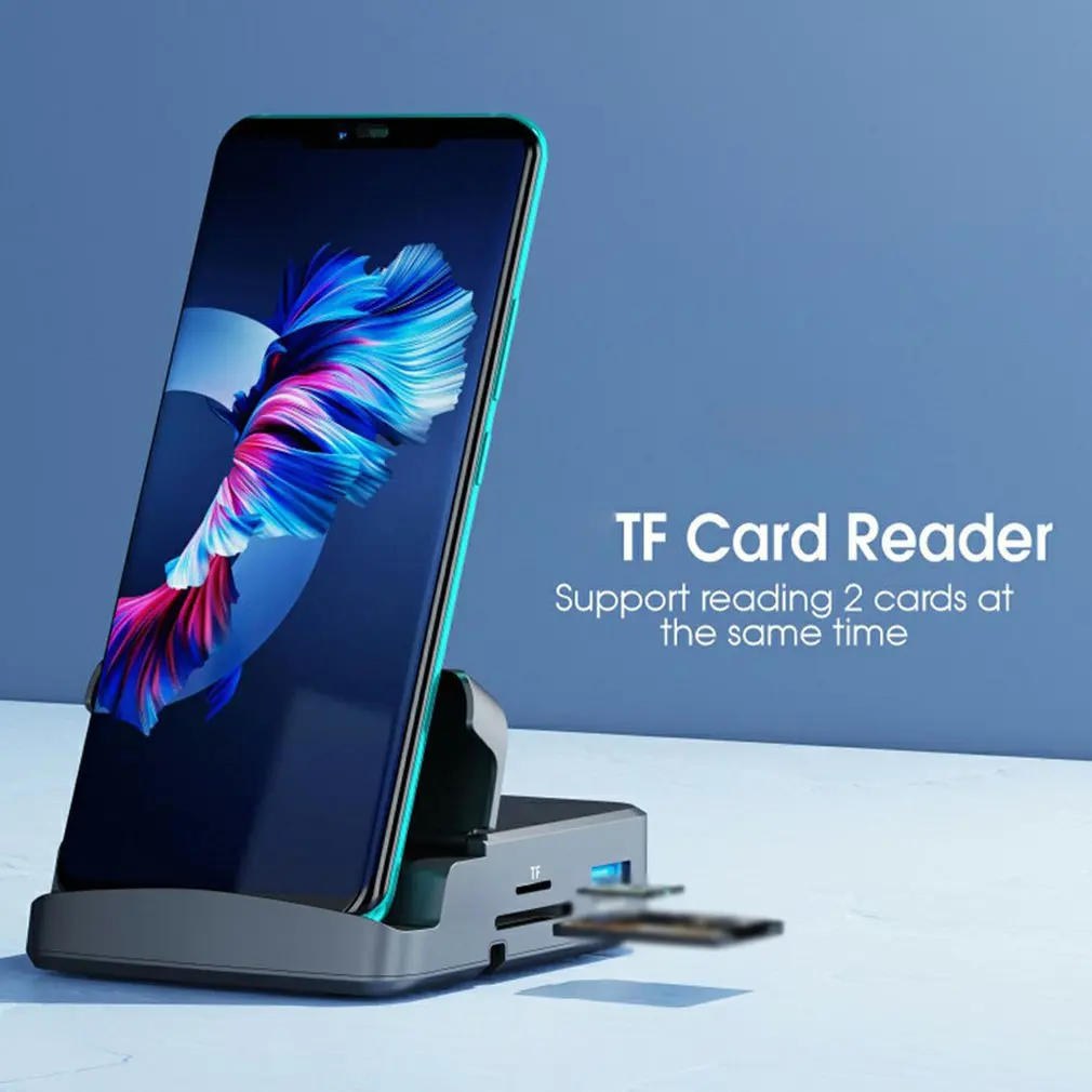 

Многофункциональная игровая Подставка-концентратор 8 в 1, многопортовый концентратор, мини-порт, адаптер