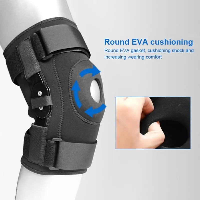 

Шарнирный бандаж на коленный сустав, стабилизаторы коленной чашечки с ремешком, спортивные защитные наколенники для защиты колена и облегчения боли