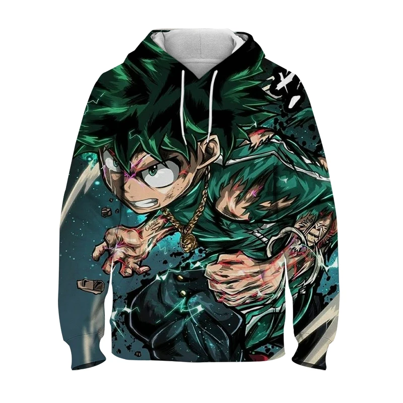 

Men's Hoodies Sweatshirt 3D Print My Hero Academai Streetwear Harajuku Pullover Hip Hop Jacket Men Women Tracksuit Oversized