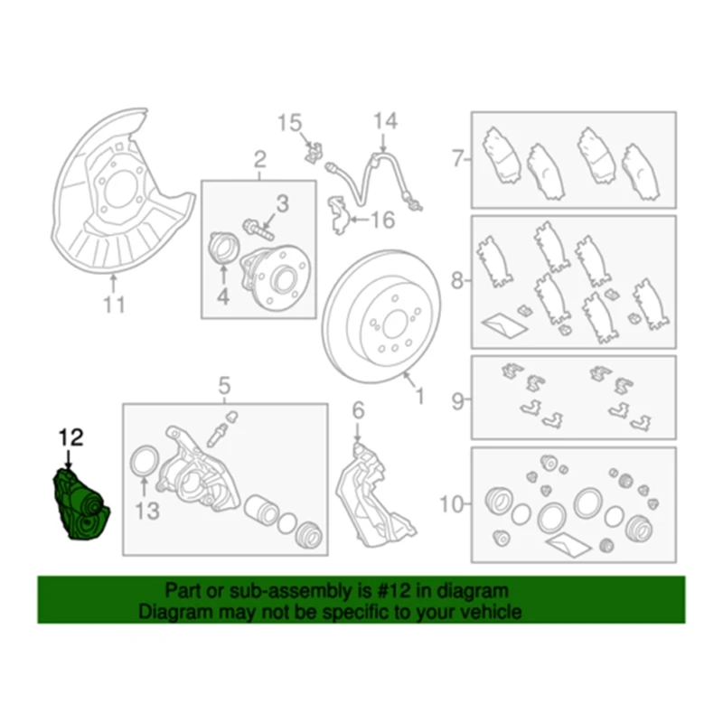Привод стояночного тормоза в сборе 46310-33010 Для Toyota Lexus Camry RAV4 Corolla 2019-2024 электронный