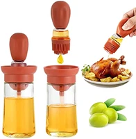 bbq dispensador oil bottle with brush silicone glass dispenser seasoning container de aceite con brocha cooking accessories