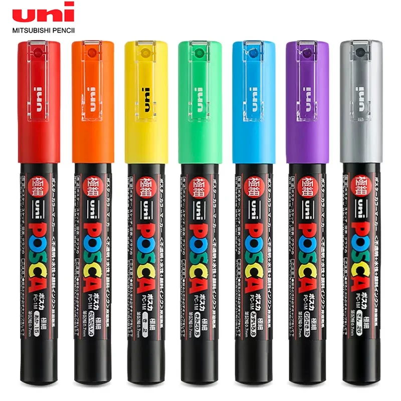 

1 шт. Uni Posca маркер, яркая акриловая ручка для граффити, Перманентная краска, реклама/поп-постер ручки, рисунок