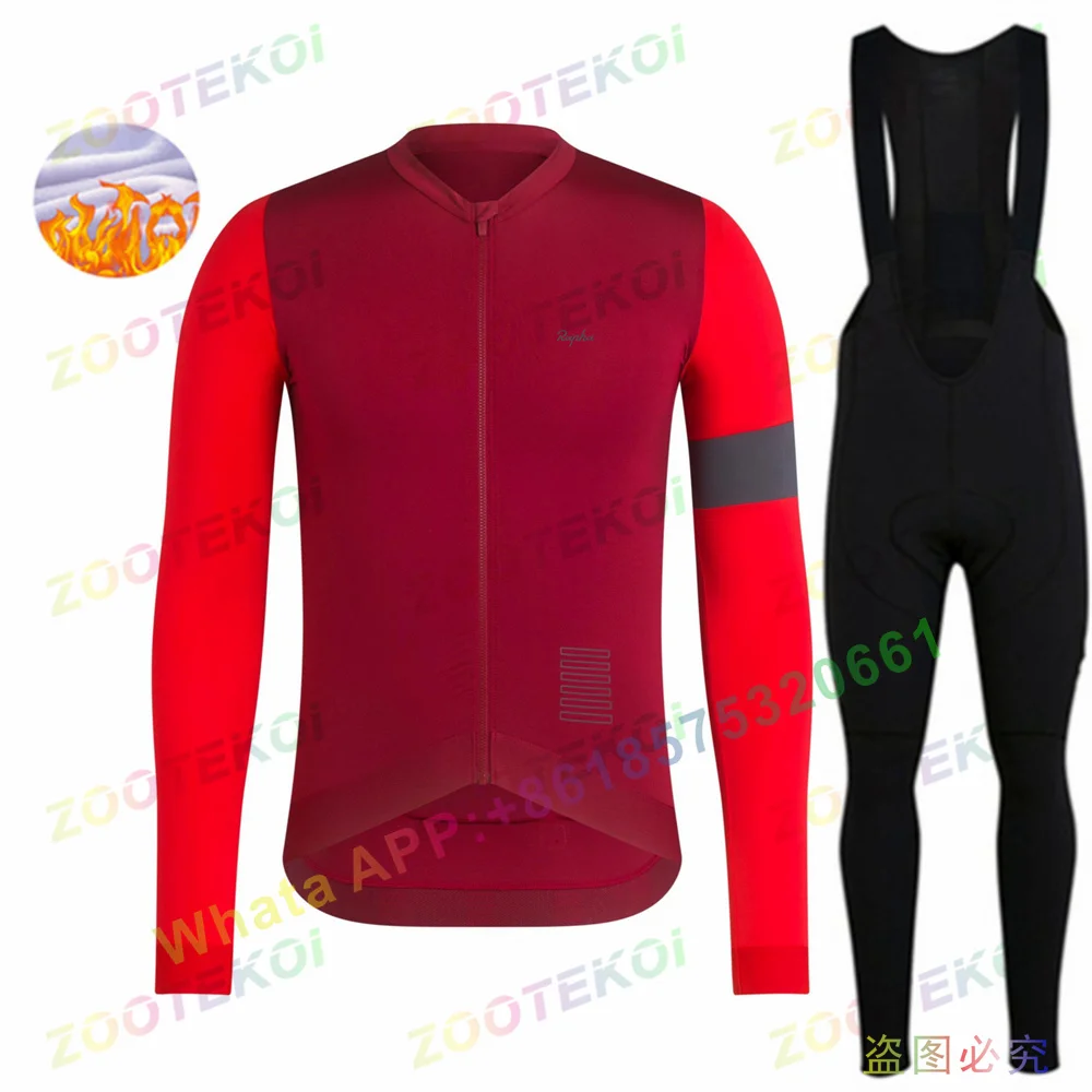 

Зимний мужской комплект для велоспорта с флисовой подкладкой, с длинным рукавом