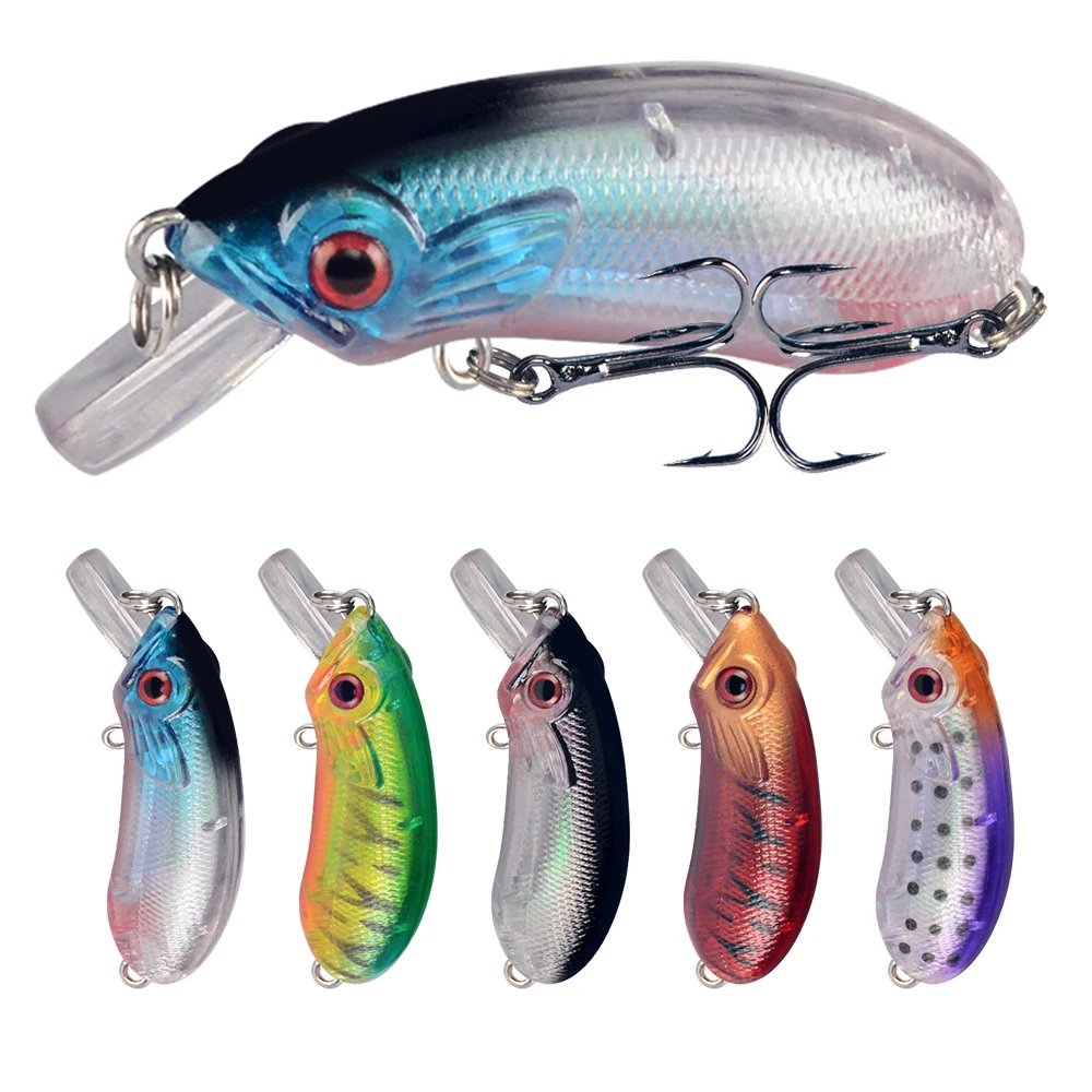 

1PCS Sinking Wobblers Crank Fishing Lure 5cm 6.2g Plastic Artificial Hard Bait with Hook Trout Crankbaits Bass Pike Tackle