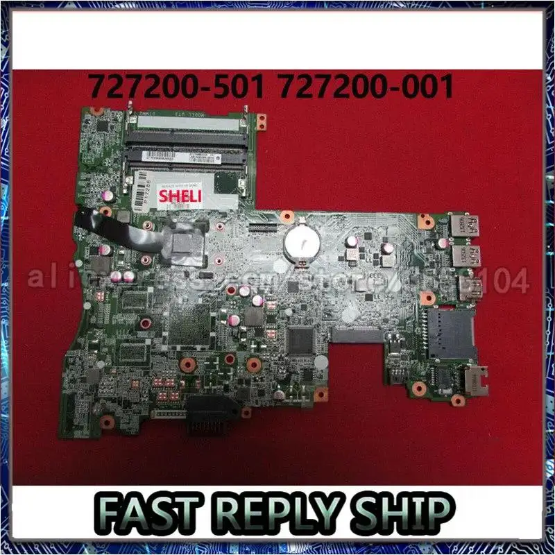 

727200-501 727200-001 FOR HP PAVILION TOUCHSMART 14-F 14Z-F Laptop Motherboard DA0U73MB6D0 REV:D A6-5200 notebook pc mainboard