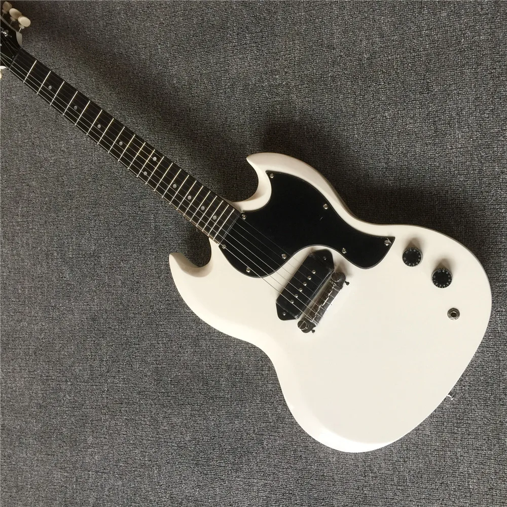 

Электрогитара SG, белый цвет, палисандр, фингерборд, серебряная фурнитура, Высококачественная гитара, бесплатная доставка, гитары, гитара