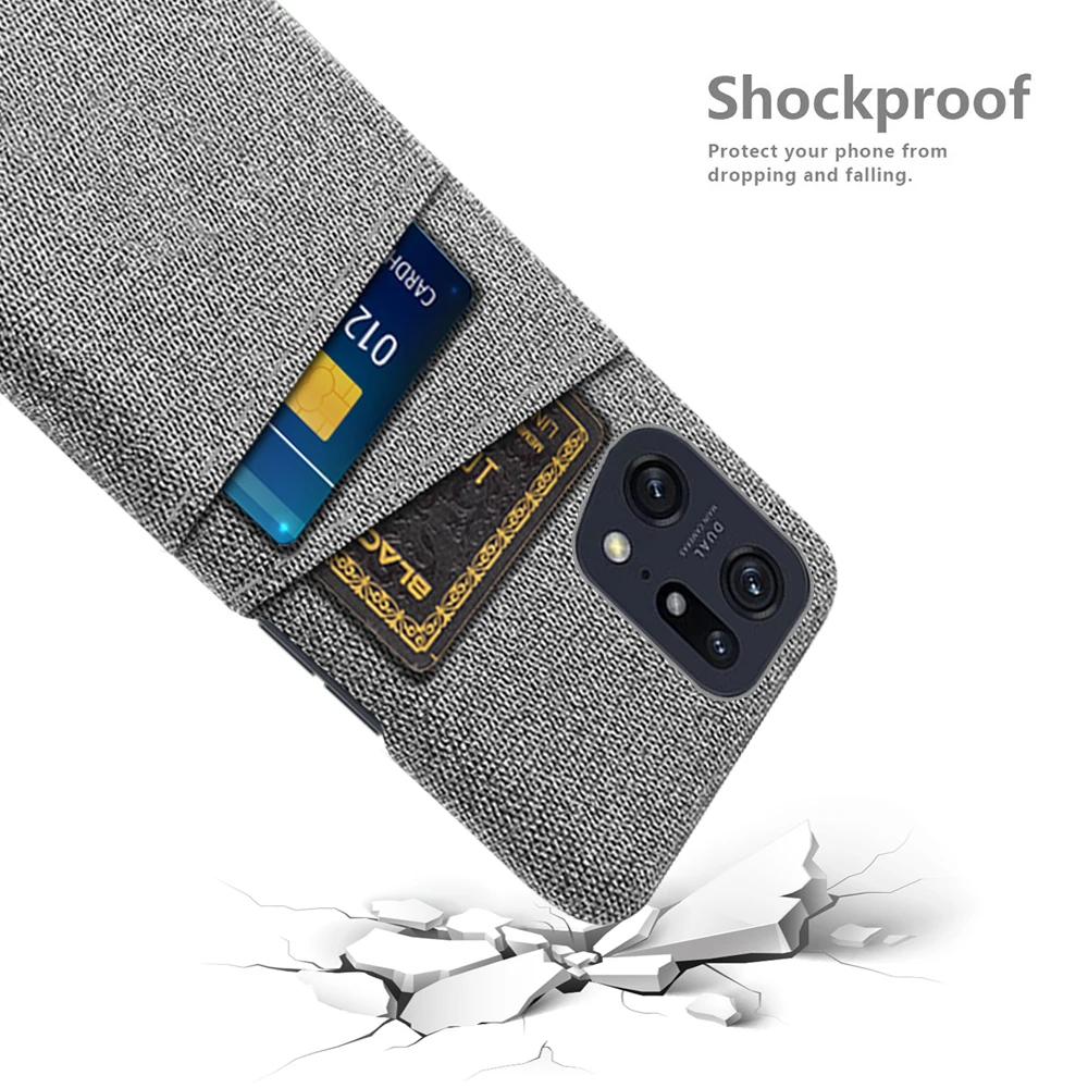 

Case For Find X5 Pro OPPO Find X3 X5 Pro Cover Cases Dual Card Fabric Cloth Luxury Business Coque For OPPO Find X5 Pro Capa