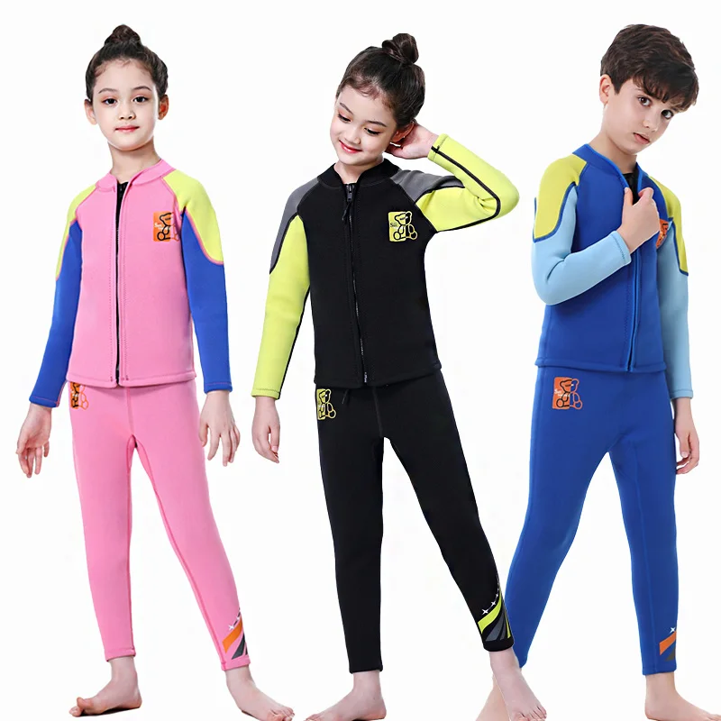 

Полный гидрокостюм для детей и молодежи, неопреновый термокостюм для дайвинга, толщиной 2,5 мм, купальник для серфинга, Детские гидрокостюмы ...