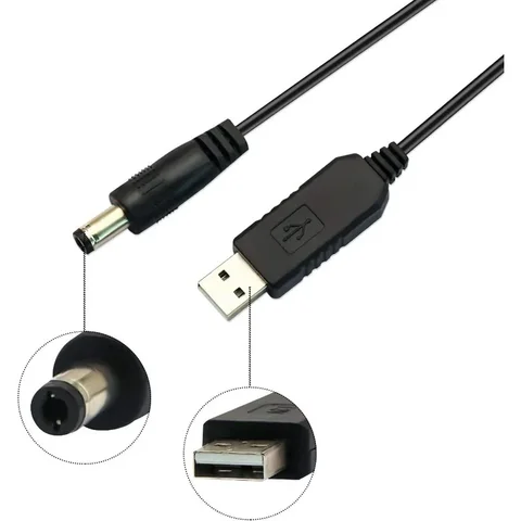 4 шт. 5,5*2,1 мм Wi-Fi к кабелю Powerbank, разъем постоянного тока от 5 В до 9 В, USB-кабель, повышающий преобразователь, шнур для Wi-Fi, маршрутизатора, модема, вентилятора