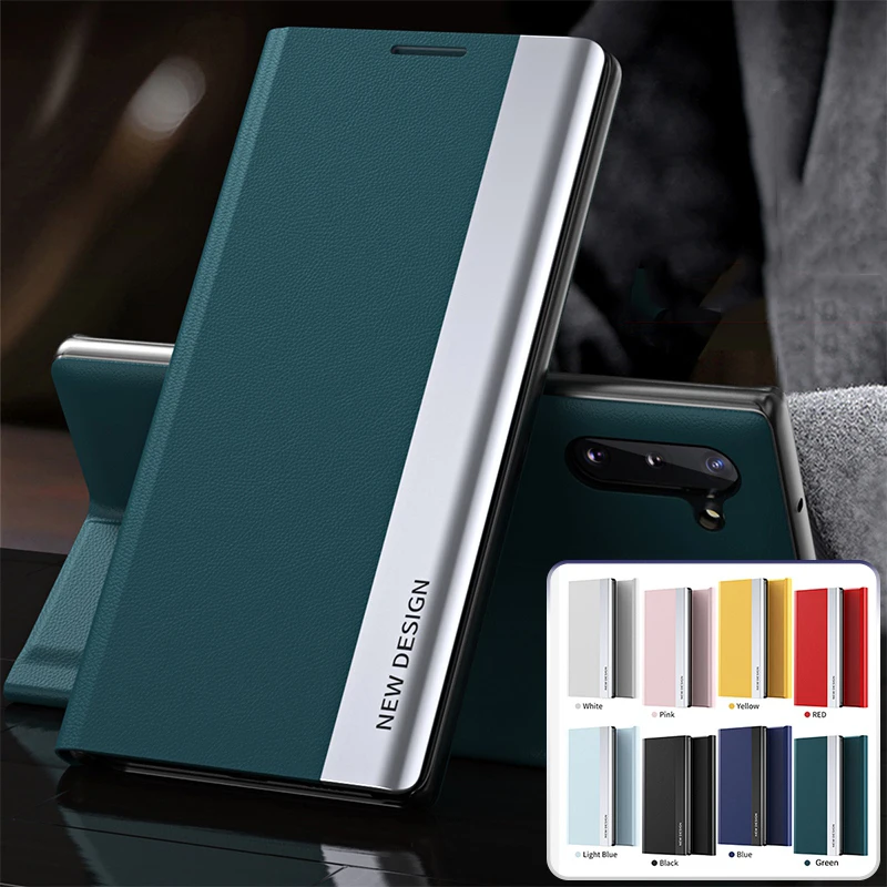 

Ultra Thin PU Leather Flip Case for Huawei P30 P40 P Smart Y6P Y7P Stand Holder Cover for Honor 9X 9C Honor 10 Lite