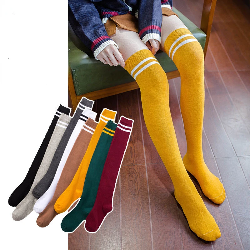 

Autumn and winter knee-high socks female long socks spring and autumn Japanese Korean college style students tall soccer socks