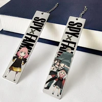 anime spy%c3%97family anya forger yor forger stainless steel bookmark creative bookmarks 2189 stationery accessories figure
