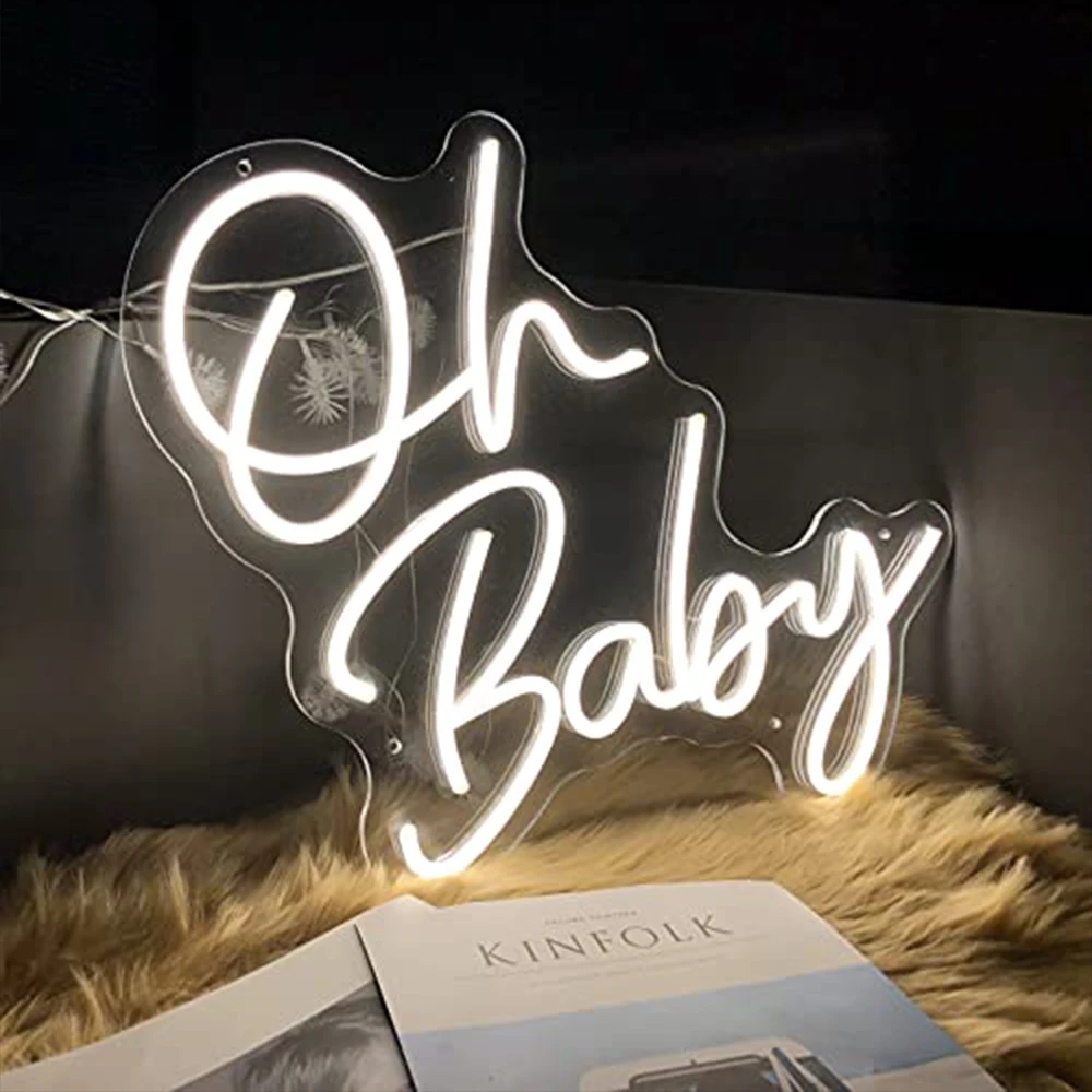 Custom Oh Baby Neon Sign Bedroom Lighting Party Home Wall LED Sign Neon Baby Birthday Light Girl Proposal Baby's Room