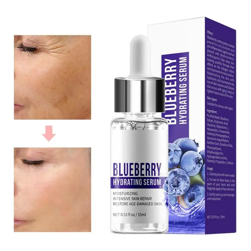 

: Blueberry Polypeptide Essence| Face Moisturizer Firm And Plump Skin For Intensive Hydrating Radiance Skin| Brightening Skin To