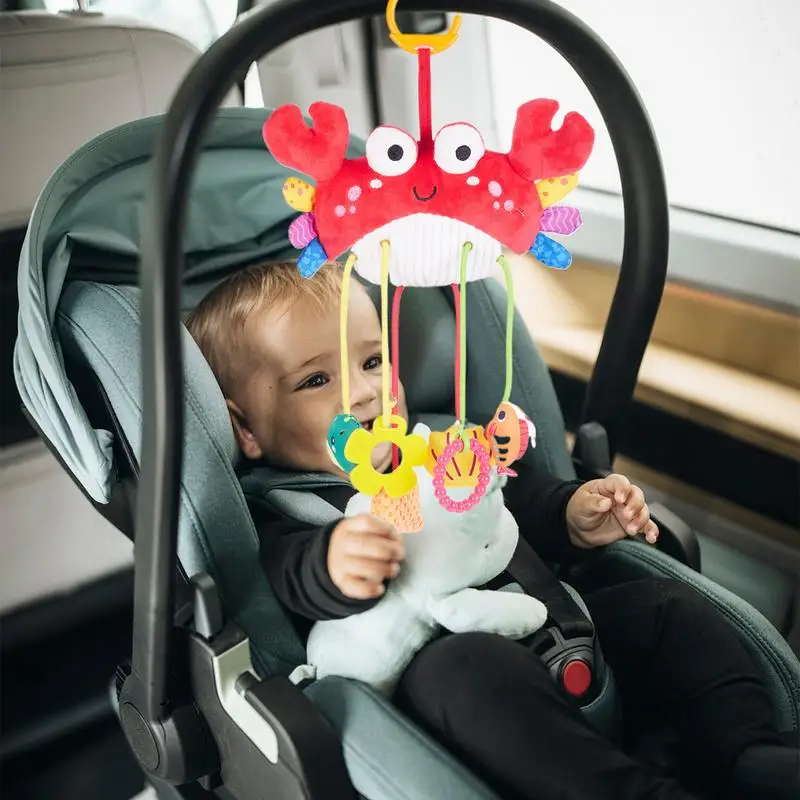 Игрушка на веревке мягкая плюшевая игрушка в форме краба сенсорная развивающая