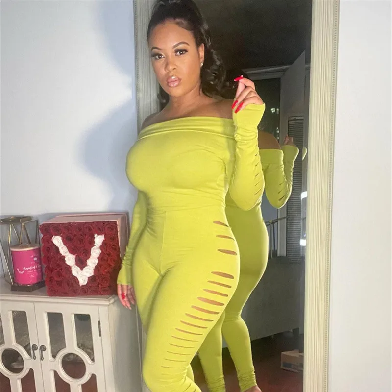 

Balogun Sexy Jumpsuit Women 2022 Long Sleeve Hollow Out Pink Rompers Womens Jumpsuit Black One Piece Outfits Bodycon Jumpsuits