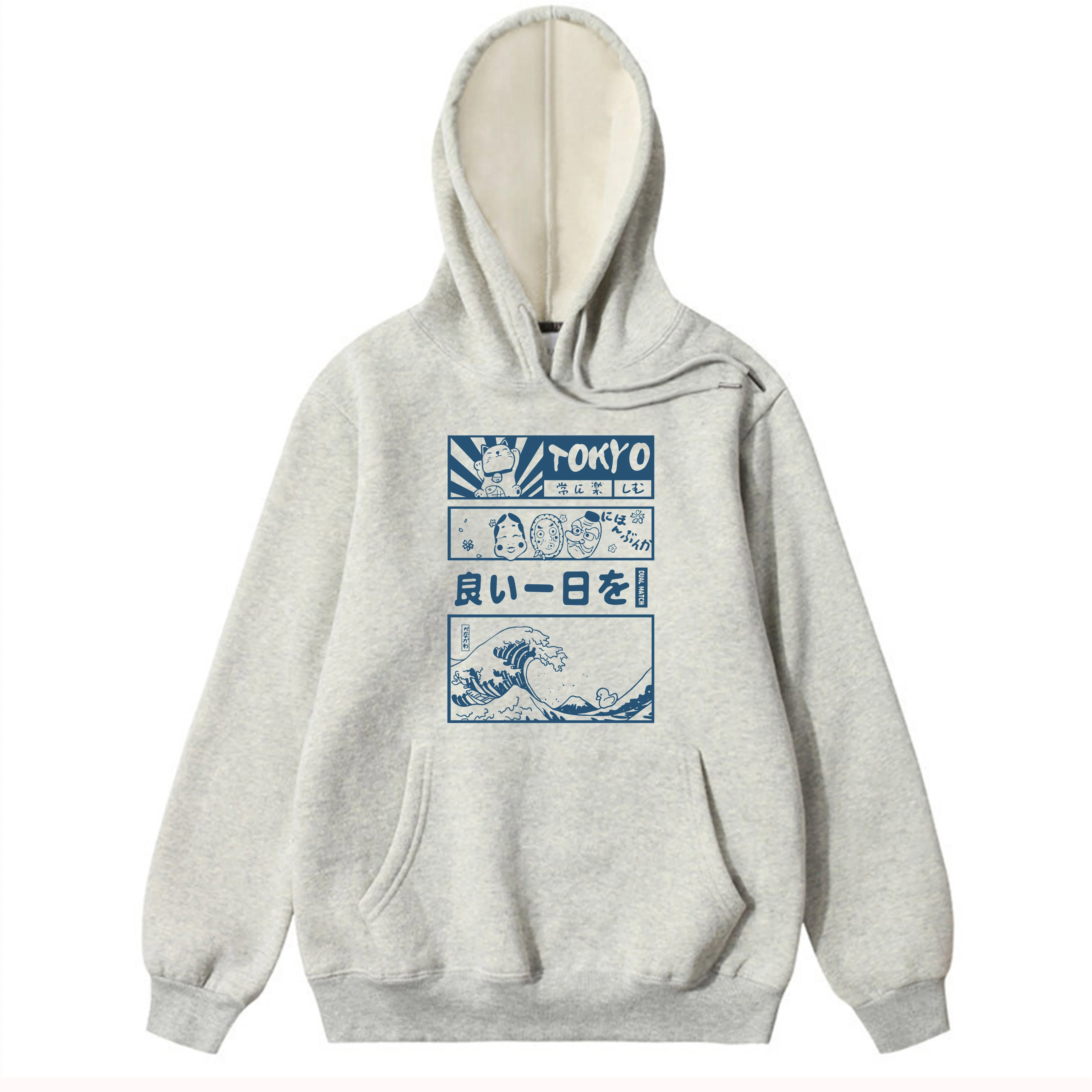 

juku street style hooded sweater fleece 2022 autumn cotton hooded 3158