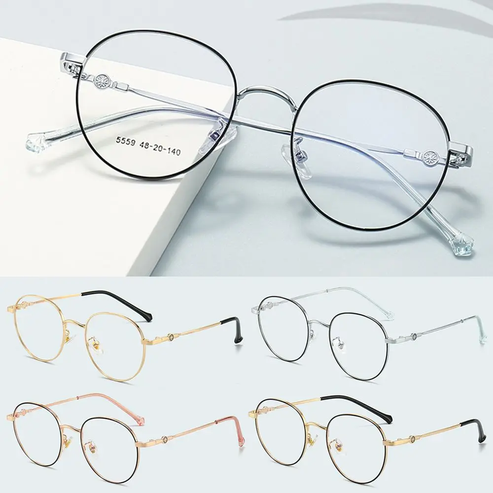 

Women Portable Snowflake Eye Protection Anti-Blue Light Glasses Oversized Eyeglasses Ultra Light Frame Computer Goggles