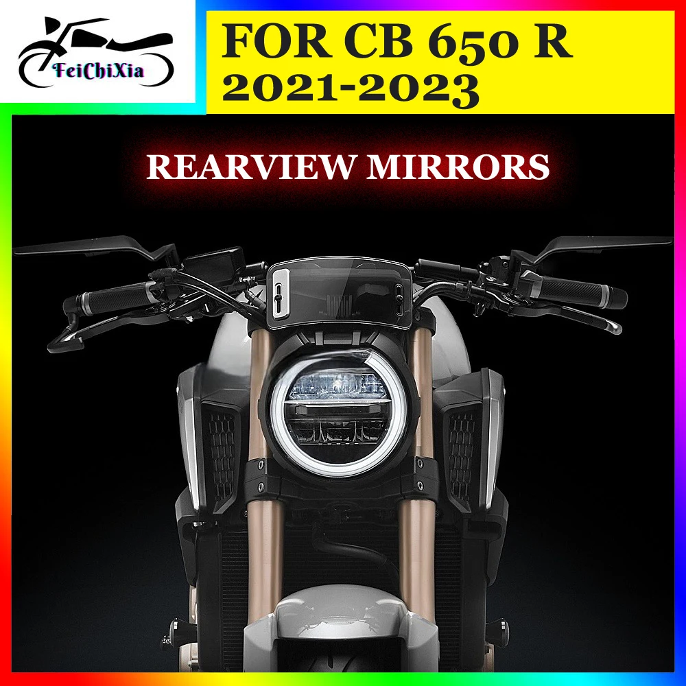 

Motorcycle Adjustable Aluminum Rearview Mirror Rear View Mirrors For Honda CB 650 R CB650R CB 650R 2021 2022 2023 Side Mirror