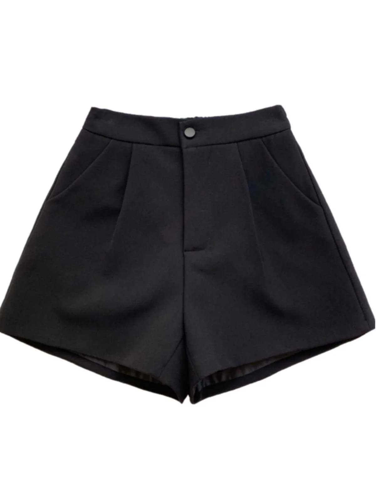 Осенние и зимние шорты больших размеров. Женская верхняя одежда. Черный костюм.