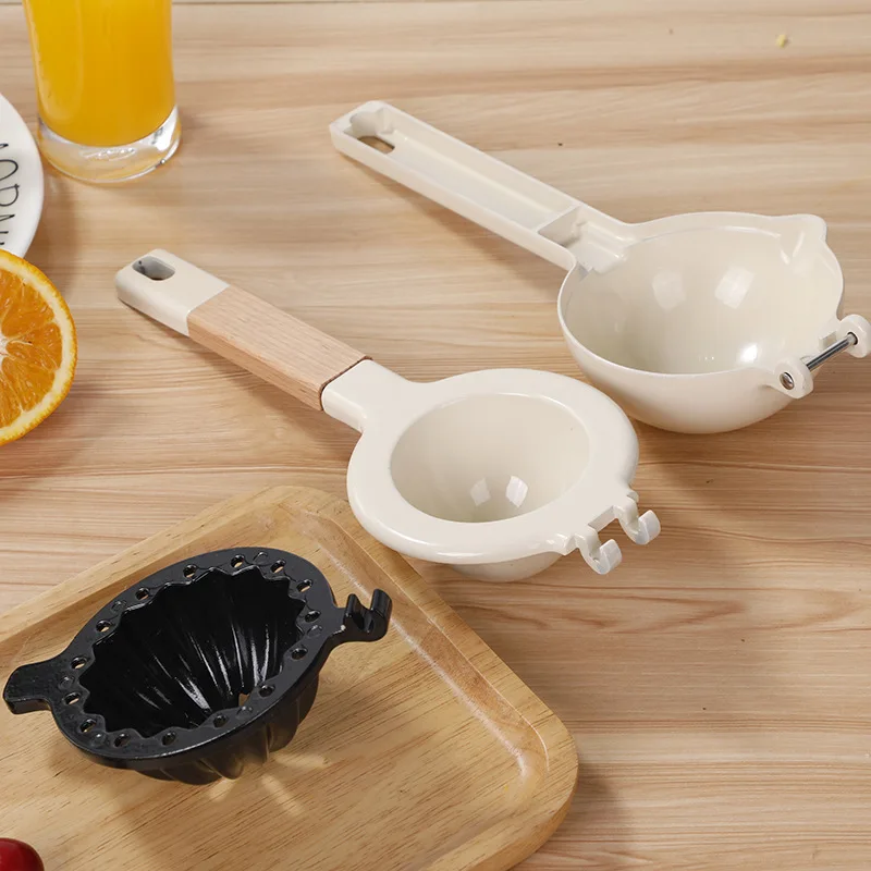 

Manual Lemon Juicer Squeezer Orange Citrus Fruits Hand Press Household Wood Lemon Clips Portable Blender Kitchen Accessories