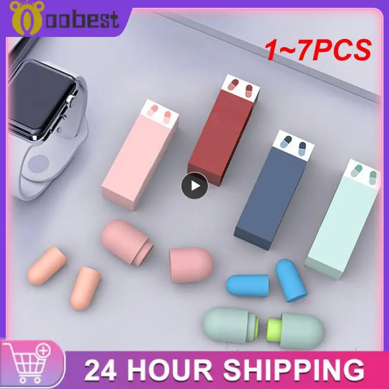 

1~7PCS Soundproof Sleeping Ear Plugs Earplugs For Sleep Special Mute Soft Slow Rebound Student Anti-Noise Protection Anti Ronco