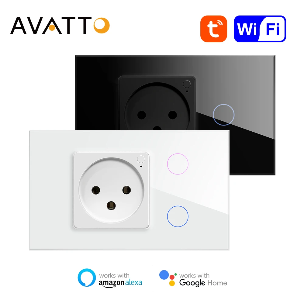 Настенный выключатель AVATTO с поддержкой Wi-Fi и управлением через приложение Smart Life