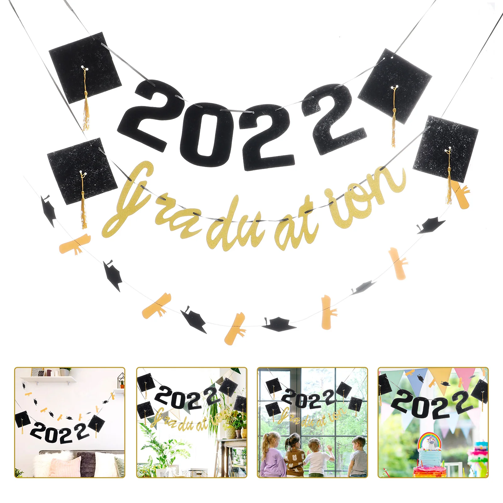 

1 Set Banners Party Hanging Ornaments Graduation Party Banners Background Decorations for Graduation Decoration Photo Props