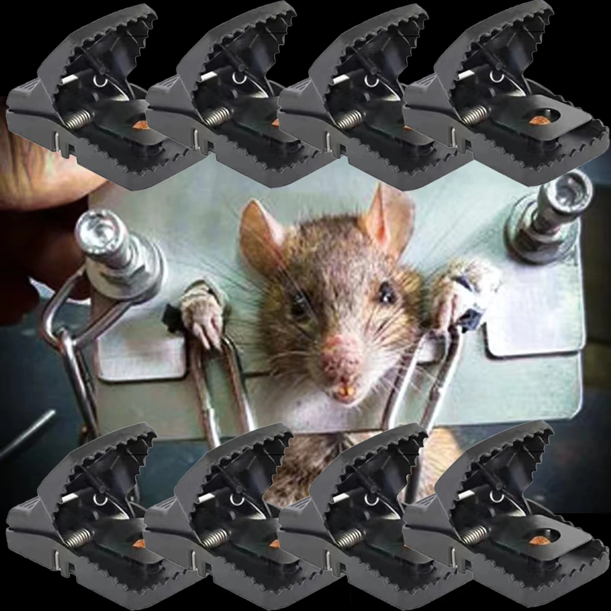 

8pcs Reusable Plastic Mouse Trap Rat Mice Squirrel Catcher Pest Catching for Home Cleaning Protecting Supplies