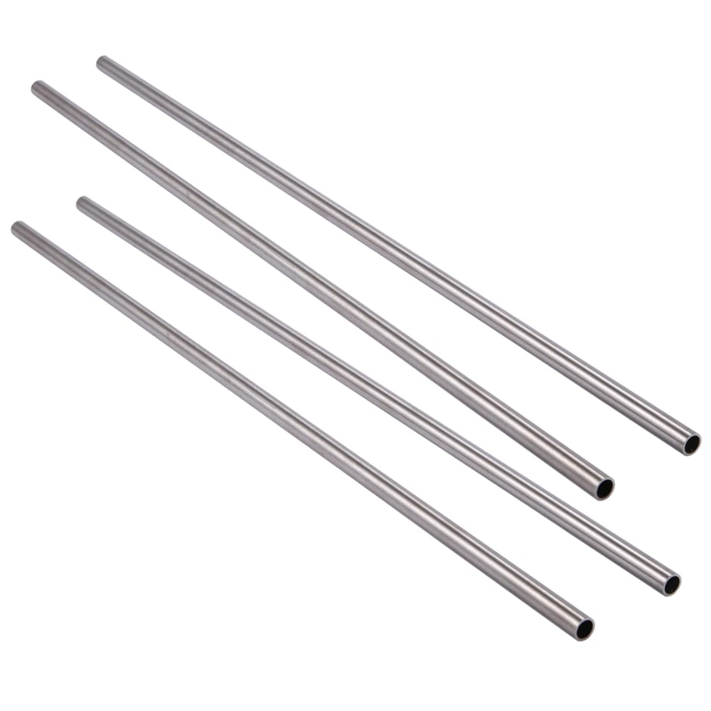 

4Pcs 304 Stainless Steel Capillary Tube Pipe OD 10mm x 8mm ID Length 500mm