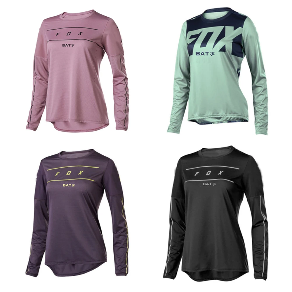 

2022 WOMEN Downhill Jerseys bat fox Mountain Bike MTB Shirts Offroad DH Motorcycle Jersey Motocross Sportwear Clothing FXR bike