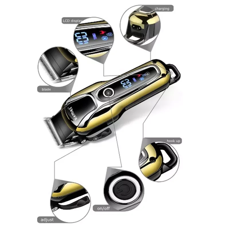 

Машинка для стрижки волос Мужская аккумуляторная, аккумуляторная, lith