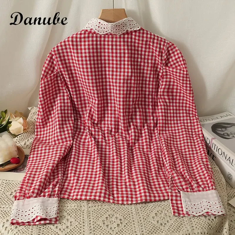 Винтажные кружевные блузки с оборками в стиле &quotЛолита&quot женские рубашки