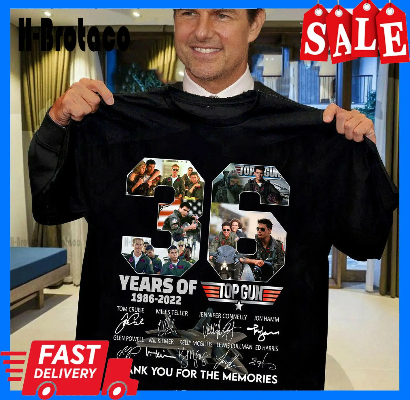 

36 Years 1986 2022 T0P Gun Thank You For The Memories Movie Tee Shirt Custom Aldult Teen Unisex Digital Printing Tee Shirts New