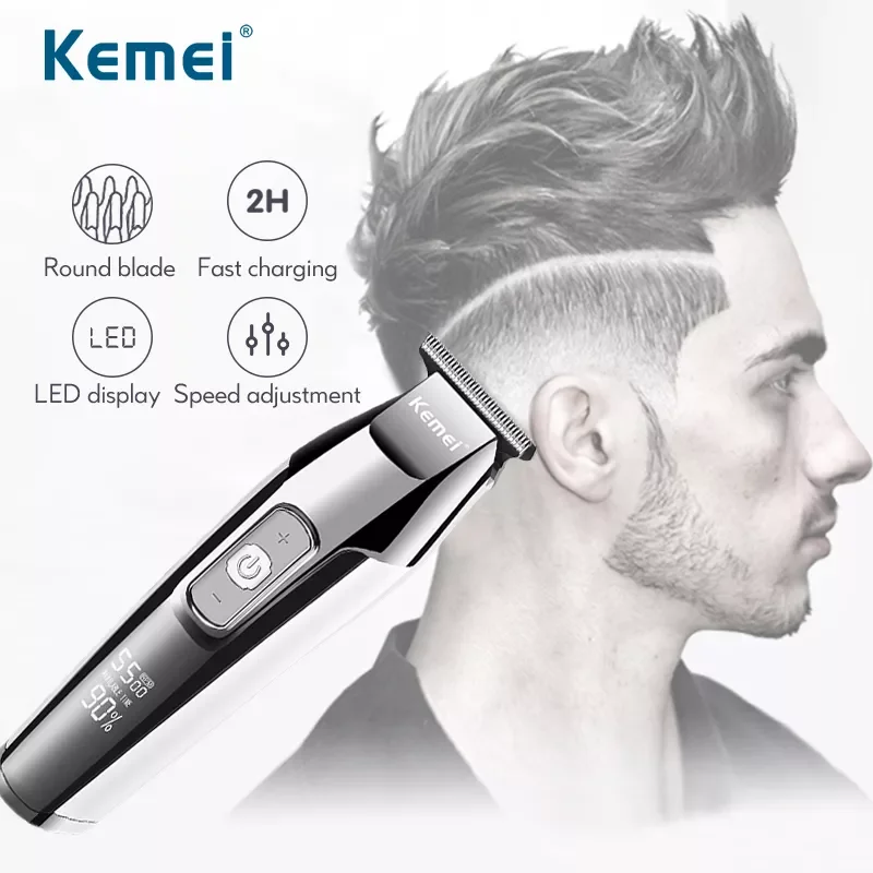 

Kemei Usb Hair Clipper Men Professional Mower Haircut Machine Shaving Barber Lithium Upgrade Luxury Version Trimmer 5027