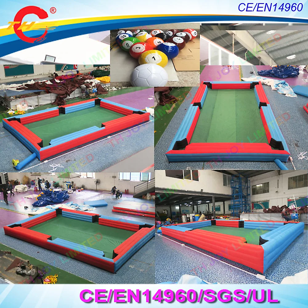 Бесплатная доставка по воздуху, 6x4 м/8x5 м/10x5 м, бильярдный мяч для ног, спортивная игра, надувной бильярдный мяч, настольные футбольные игры